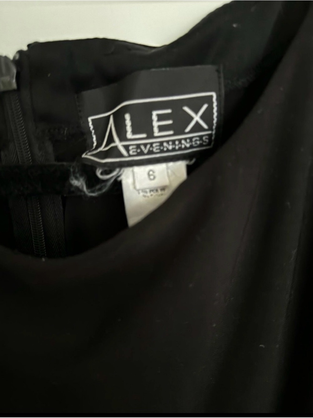 Alex Evenings Nordstrom black jersey jewel waist detailing dress size 6 - Picture 3 of 3
